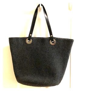 Banana Republic Gray Wool Tote